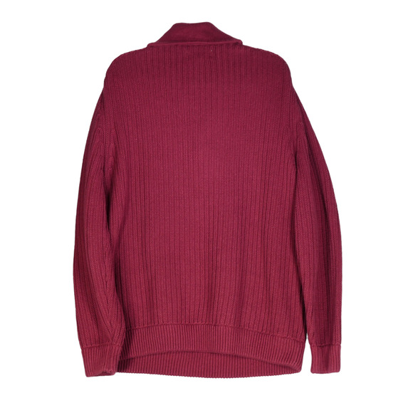 Duluth Trading Maroon Brown Sweater Mens XL Tall XLT Heavyweight Cotton Wool - Picture 5 of 9